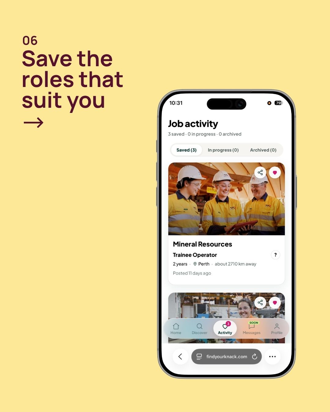 06 Save the roles that suit you